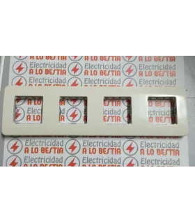 PLACA 4 COMBINACIONES HORIZONTAL NIESSEN STYLO BLANCO MARFIL 2274