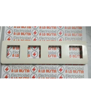 PLACA 4 COMBINACIONES HORIZONTAL NIESSEN STYLO BLANCO MARFIL 2274