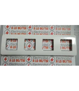 PLACA 4 COMBINACIONES HORIZONTAL NIESSEN STYLO BLANCO ALPINO 2274.1