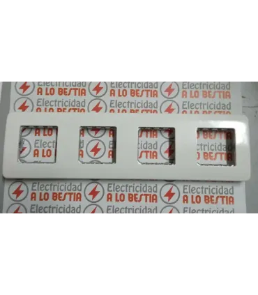 PLACA 4 COMBINACIONES HORIZONTAL NIESSEN STYLO BLANCO ALPINO 2274.1