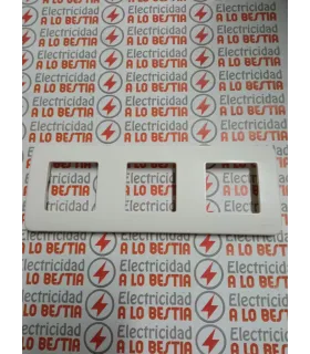PLACA 3 COMBINACIONES HORIZONTAL NIESSEN STYLO BLANCO ALPINO 2273.1