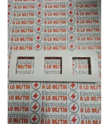 PLACA 3 COMBINACIONES HORIZONTAL NIESSEN STYLO BLANCO ALPINO 2273.1