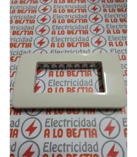 PLACA PARA CENTRACION 4 MODULOS NIESSEN STYLO BLANCO MARFIL 2474