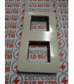 PLACA 2 COMBINACIONES VERTICAL BASTIDOR SIN GARRAS NIESSEN STYLO BLANCO MARFIL 2272