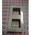 PLACA 2 COMBINACIONES VERTICAL BASTIDOR CON GARRAS NIESSEN STYLO BLANCO MARFIL 2272.2