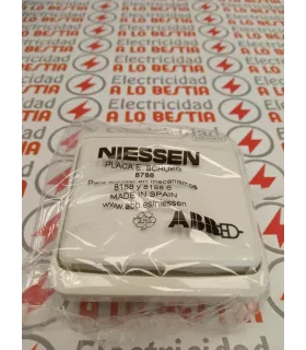 TAPA ENCHUFE SCHUKO BIPOLAR T.T. NIESSEN SERIE ARCO ESTANCO BLANCO ALPINO 8788