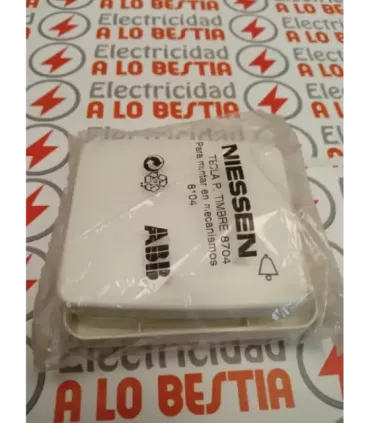 TECLA PULSADOR CON SIMBOLO TIMBRE NIESSEN SERIE ARCO ESTANCO BLANCO ALPINO 8407