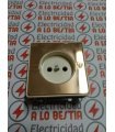 BASE DE ENCHUFE BIPOLAR NORMAL NIESSEN TRAZO ORO 8003