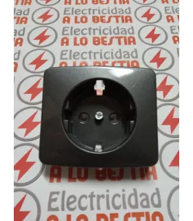 TAPA ENCHUFE SCHUKO BIPOLAR T.T. NIESSEN ARCO GRAFITO 8288