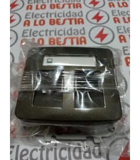 TAPA PARA 2 CONECTORES INFORMATICOS NIESSEN ARCO BRONCE 8218.2