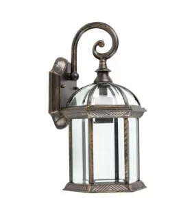 APLIQUE EXTERIOR AMAPOLA NEGRO/ORO1XE27 (41x20x20)