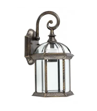 APLIQUE EXTERIOR AMAPOLA NEGRO/ORO1XE27 (41x20x20)