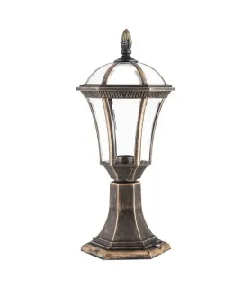 Sobremuro Exterior Comino 1xe27 Oro Viejo Ip44 Policarbonato 47,6x17,6x17,6 Cm