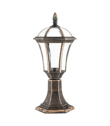 Sobremuro Exterior Comino 1xe27 Oro Viejo Ip44 Policarbonato 47,6x17,6x17,6 Cm