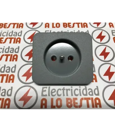 TAPA ENCHUFE 2 POLOS SIMON 75 75040-35 GRIS