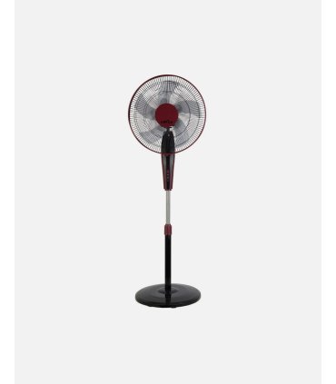 Ventilador De Pie Borlon Negro/burdeos