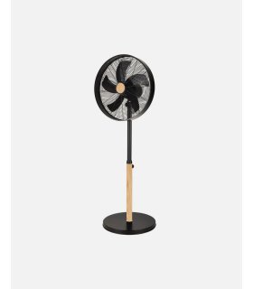 Ventilador de pie Falcon negro/haya