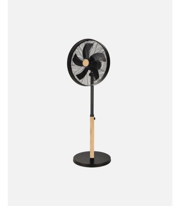 Ventilador de pie Falcon negro/haya