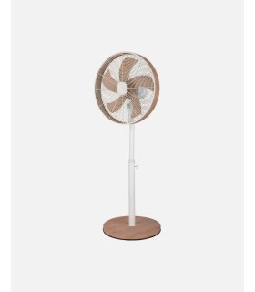 Ventilador de pie Alcañiz blanco/haya