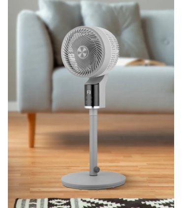 Ventilador de pie Persa gris/cromo