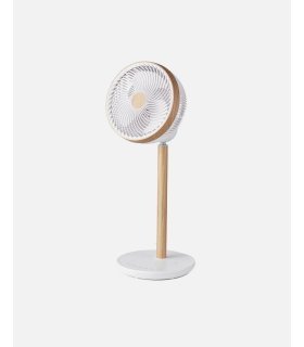 Ventilador de pie Colibri blanco/haya