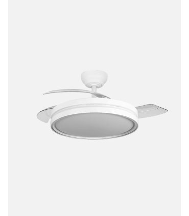 Ventilador Capitan 60w Blanco con aspas retráctiles