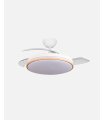 Ventilador Relampago 60w Blanco/haya con aspas retráctiles