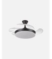 Ventilador Tridente mini 59w negro con aspas retráctiles
