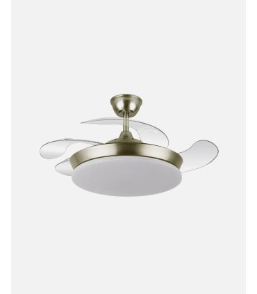 Ventilador Tridente mini 59w cuero con aspas retráctile