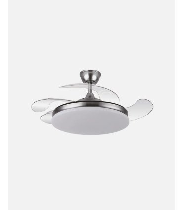 Ventilador Tridente 59w Niquel con aspas retráctiles
