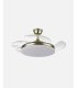Ventilador Tridente 59w Cuero con aspas retráctiles