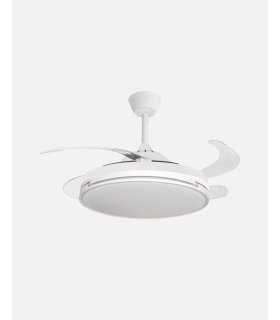 Ventilador Papiro 59w Blanco con aspas retráctiles