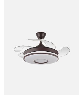 Ventilador Dani 59w Marron con aspas retráctiles