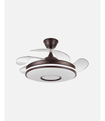 Ventilador Dani 106 cm Marrón con aspas retráctiles