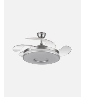Ventilador Dani 106 cm Níquel con aspas retráctiles