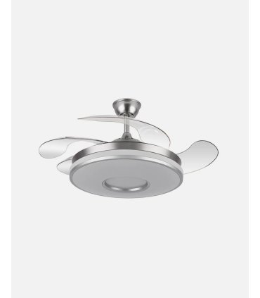 Ventilador Dani 106 cm Níquel con aspas retráctiles