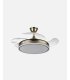 Ventilador Bayomo 107 cm Cuero con aspas retráctiles