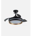 Ventilador Nalon 91 cm Negro/oro con aspas retráctiles