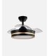 Ventilador Viper Negro/oro 91 cm con aspas retráctiles