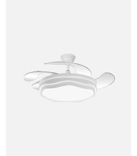 Ventilador Nasim 107 cm Blanco con aspas retráctiles