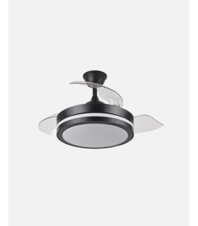 Ventilador Esparta 72 cm negro con aspas retráctiles