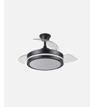 Ventilador Esparta 72 cm negro con aspas retráctiles