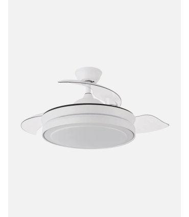 Ventilador Esparta Mini 91 cm blanco con aspas retráctiles