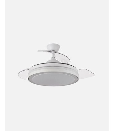 Ventilador Esparta Plus 107 cm plata con aspas retráctiles
