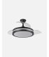 Ventilador Esparta Plus 107 cm negro con aspas retráctiles
