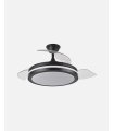 Ventilador Esparta Plus 107 cm negro con aspas retráctiles
