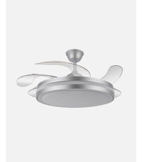 Ventilador Esparta Maxi 132 cm plata con aspas retráctiles