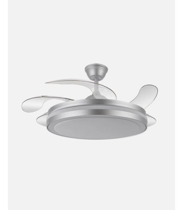 Ventilador Esparta Maxi 132 cm plata con aspas retráctiles