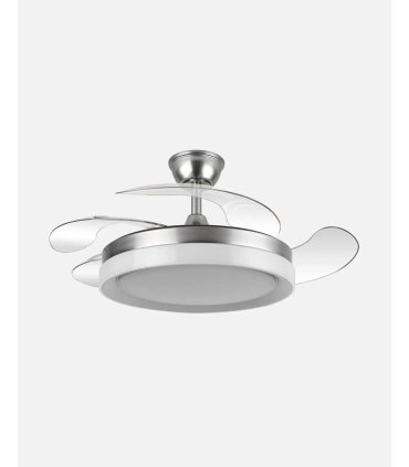 Ventilador Zenit Niquel 107 cm con aspas retráctiles