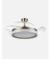Ventilador Zenit Cuero 107 cm con aspas retráctiles